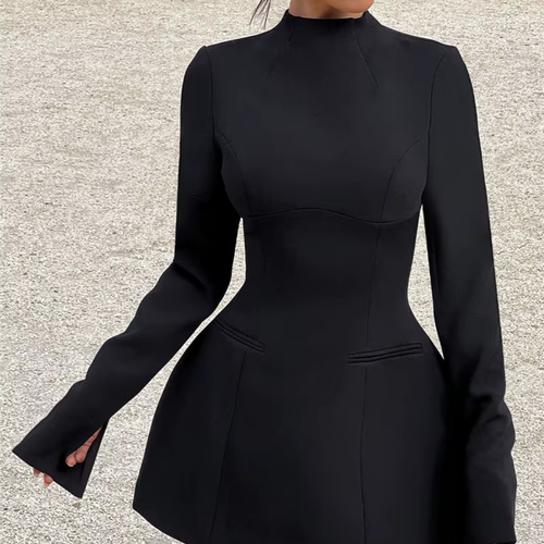Levoire | Élégante Petite Robe Blanche À Manches Longues