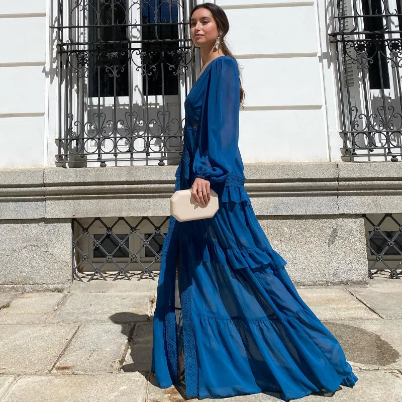 Levoire | Robe Maxi À Manches Longues Finie