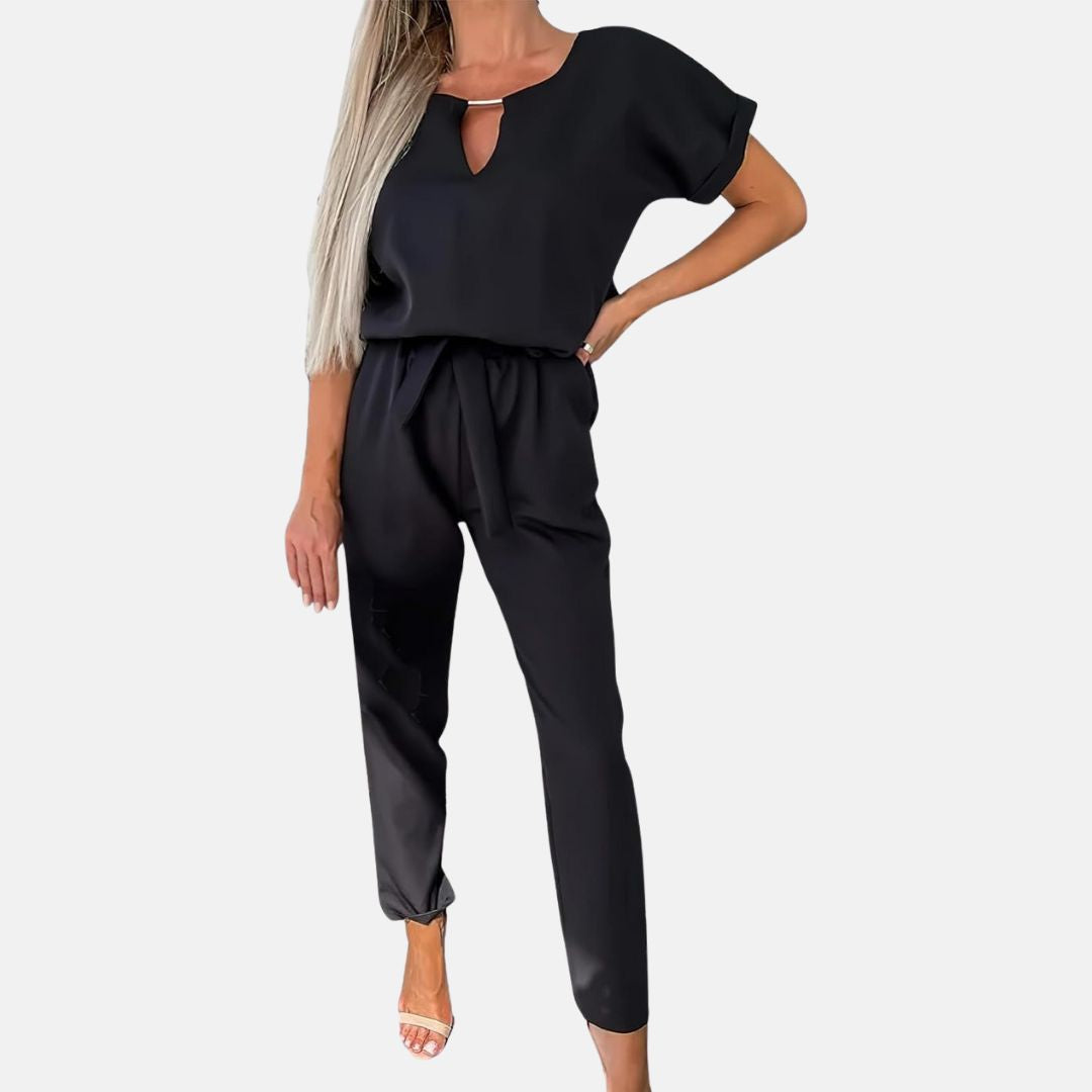 Levoire | Combinaison Élégante Et Festive Pour Femme À Manches Courtes Pour L'Été Noir