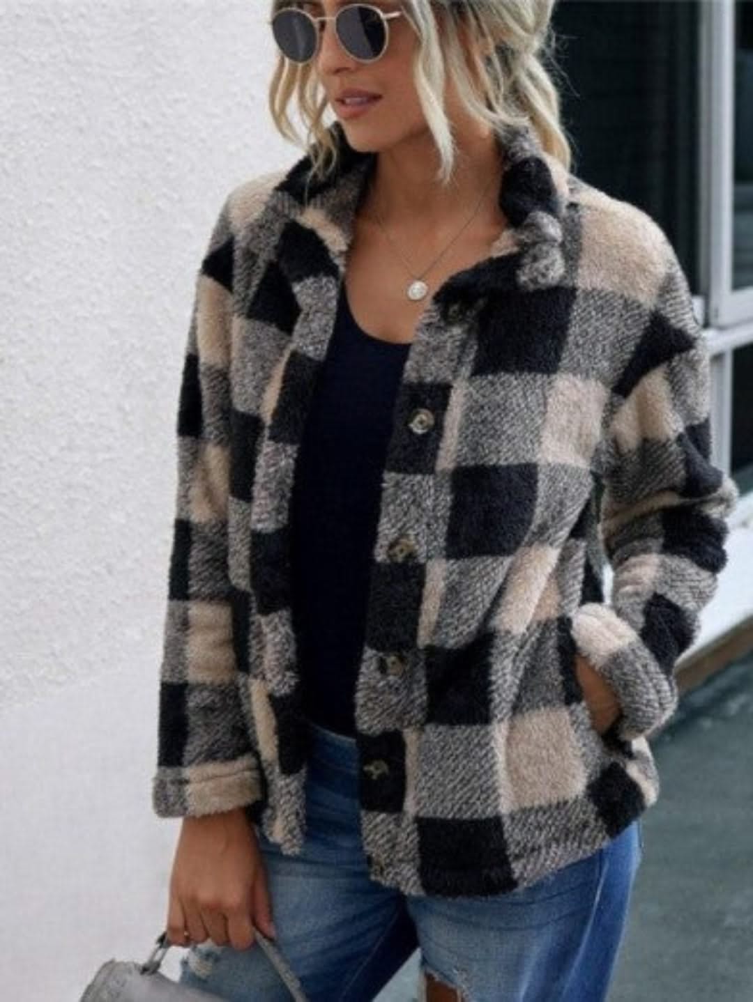 Levoire | Flanel À Motifs Avec Poches Pour Affronter Le Froid Kaki noir