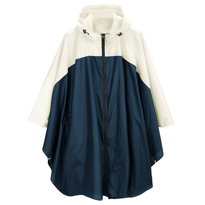 Levoire | Veste De Pluie Imperméable Avec Capuche Noir et blanc