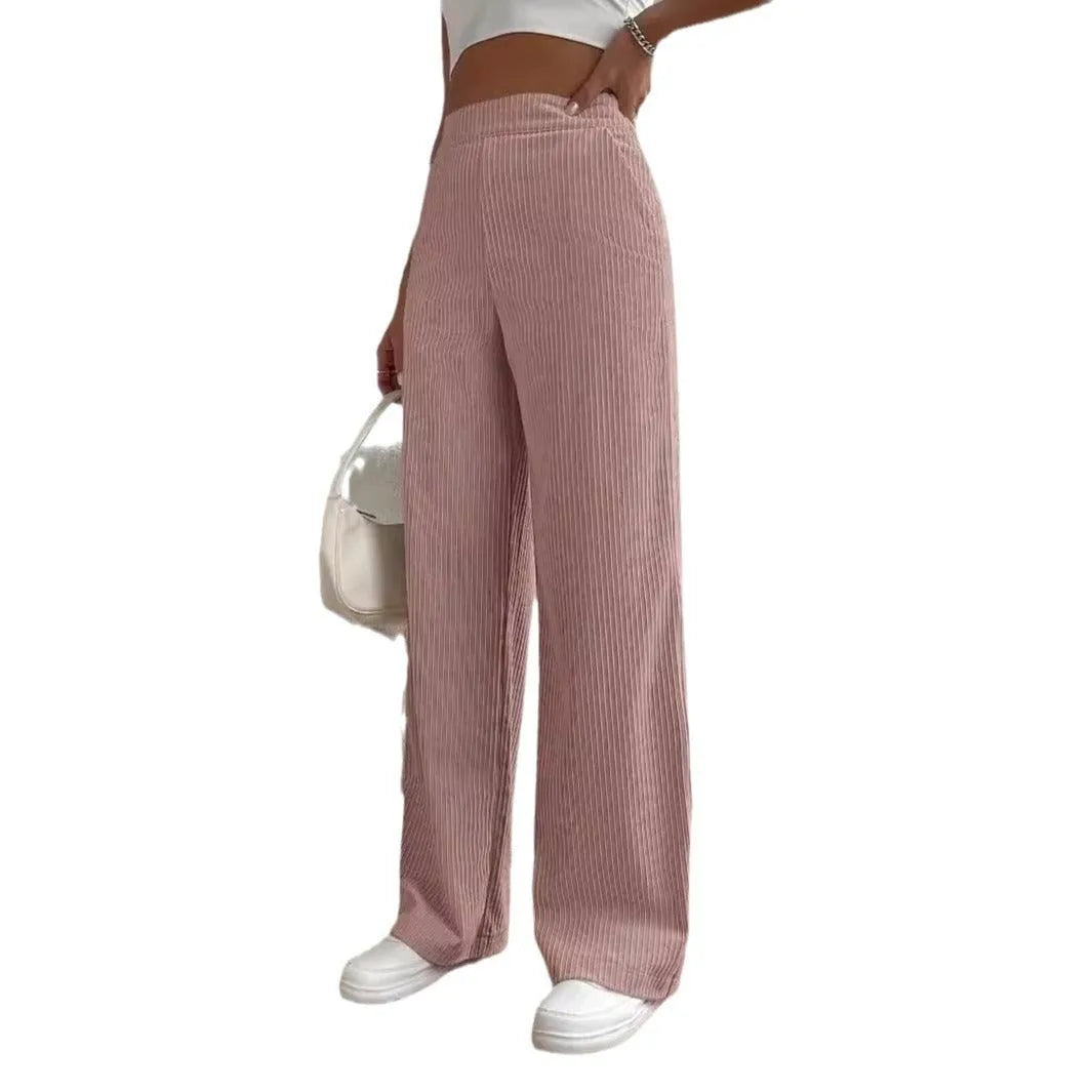 Levoire | Pantalons en velours droits confortables et brillants
