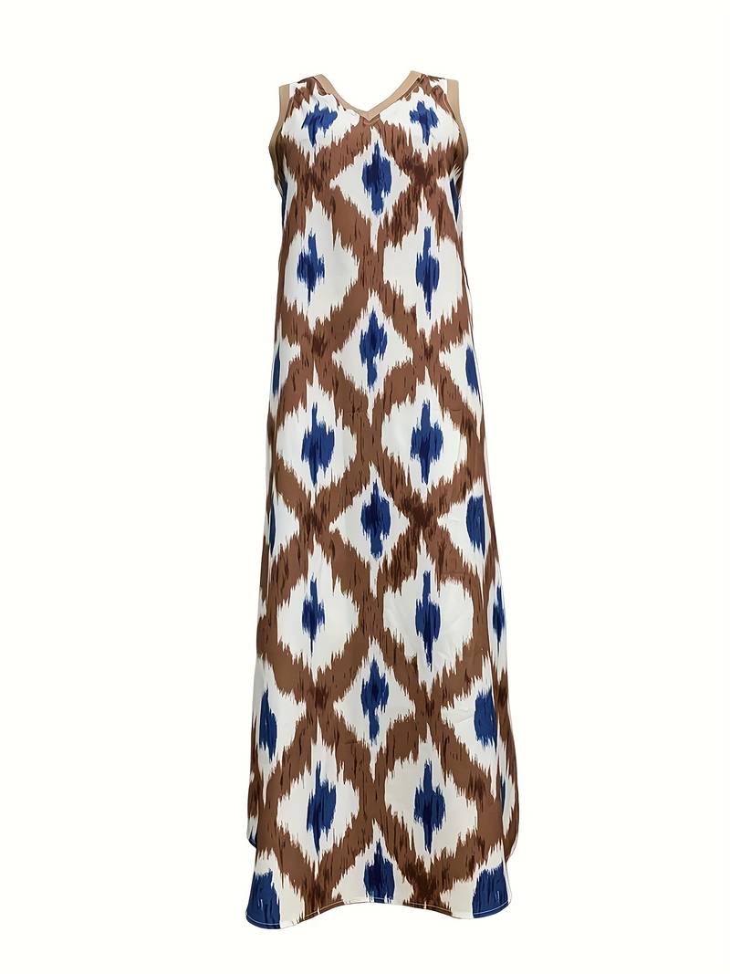 Levoire | Robe sans manches avec impression Ikat