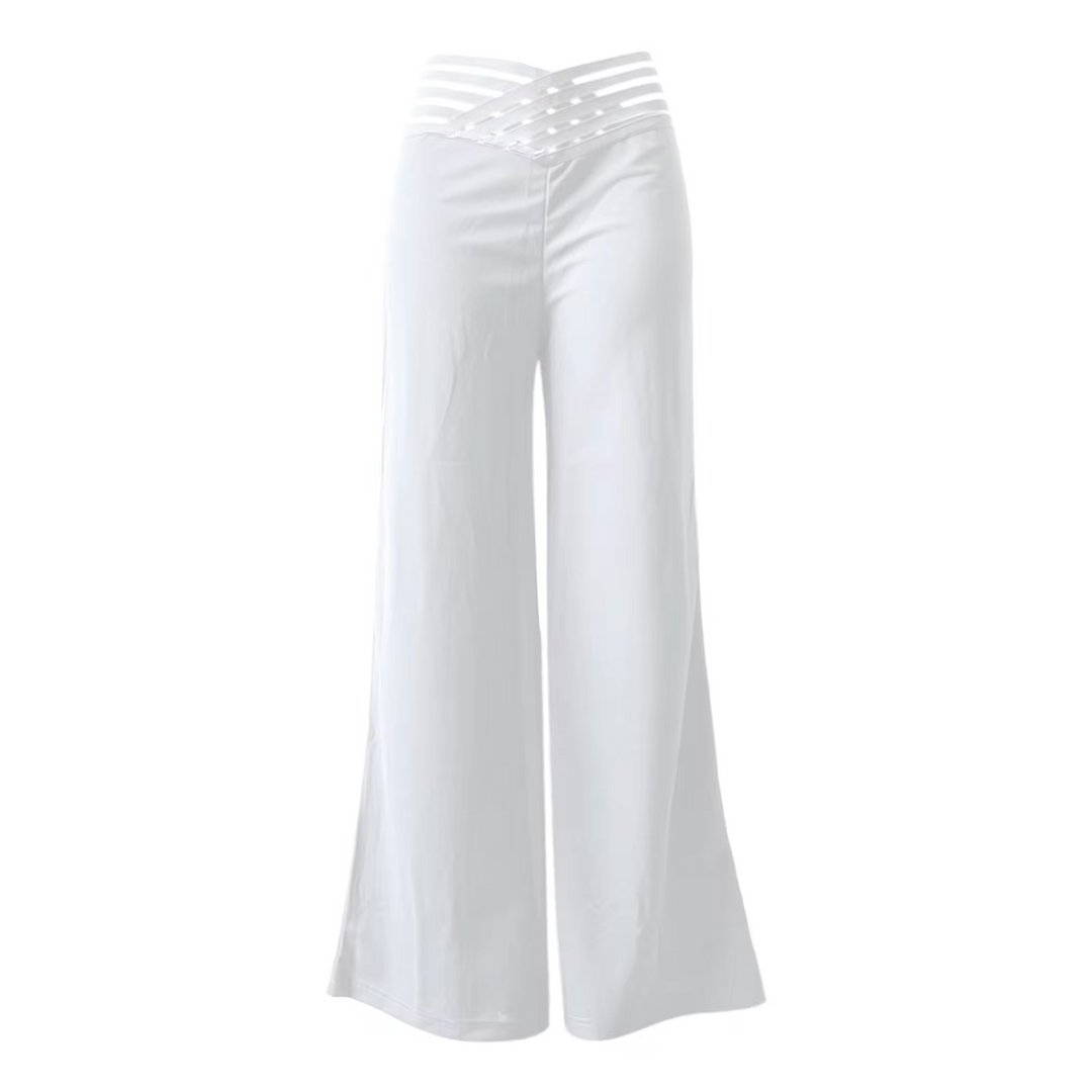 Levoire | Pantalon Taille Haute À Taille Basse Avec Des Jambes Croisées