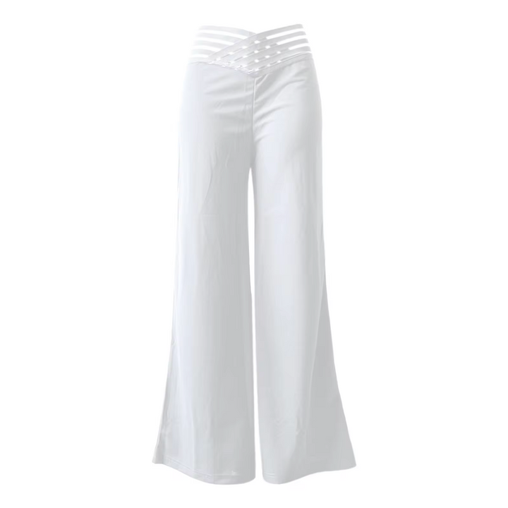 Levoire | Pantalon Évasé Taille Haute Avec Jambe Croisée