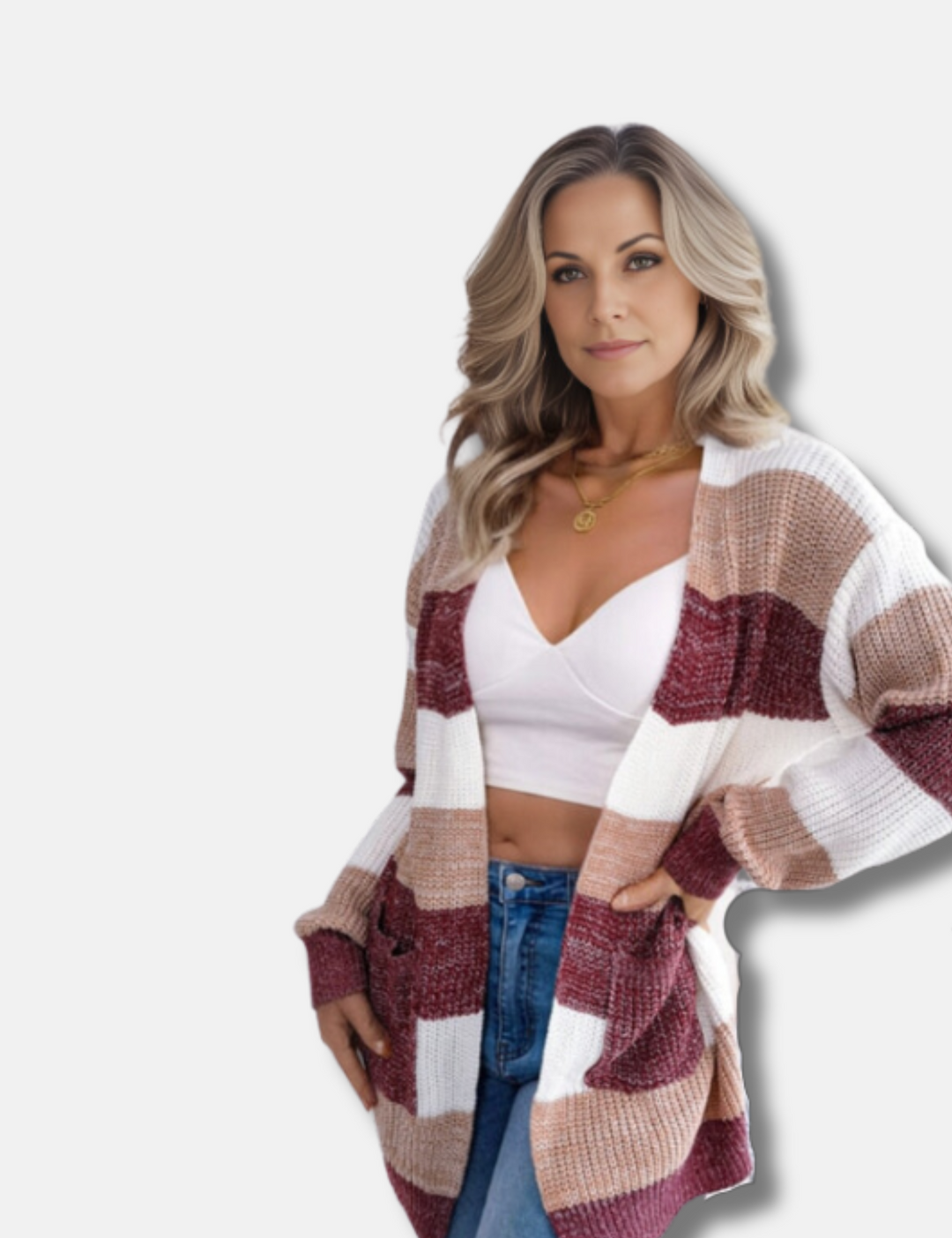 Levoire | Long cardigan rayé Rot