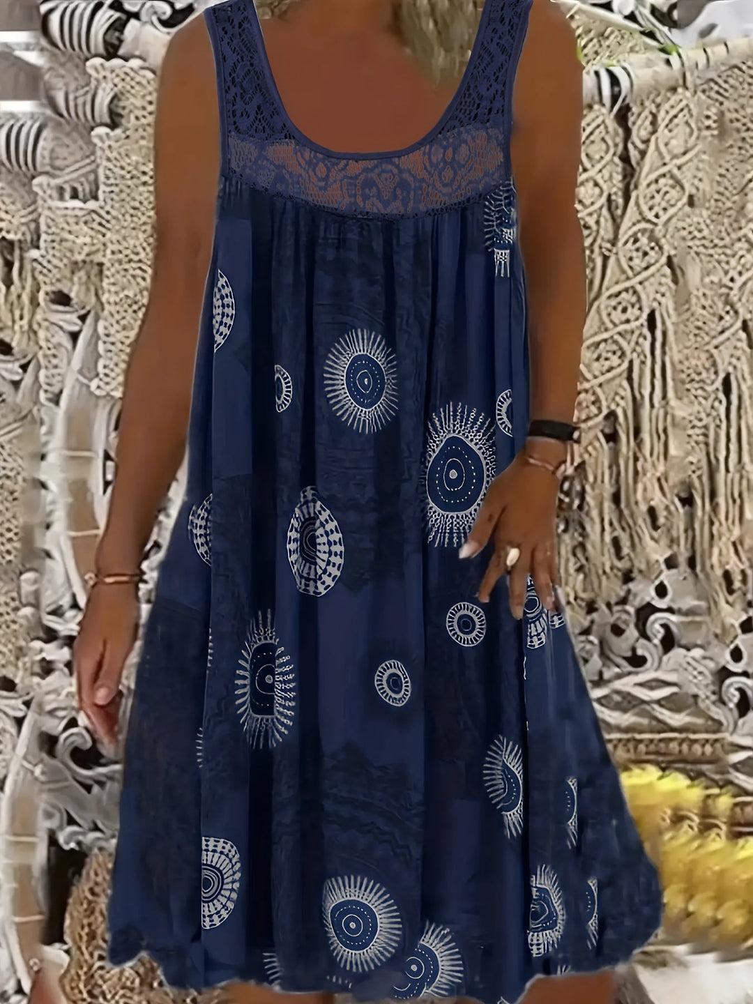 Levoire | Robe Maxi À Imprimé Floral Avec Encolure Ronde