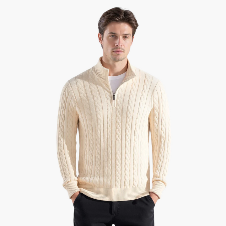 Levoire | Pull En Tricot De Luxe Avec Fermeture Éclair Moderne