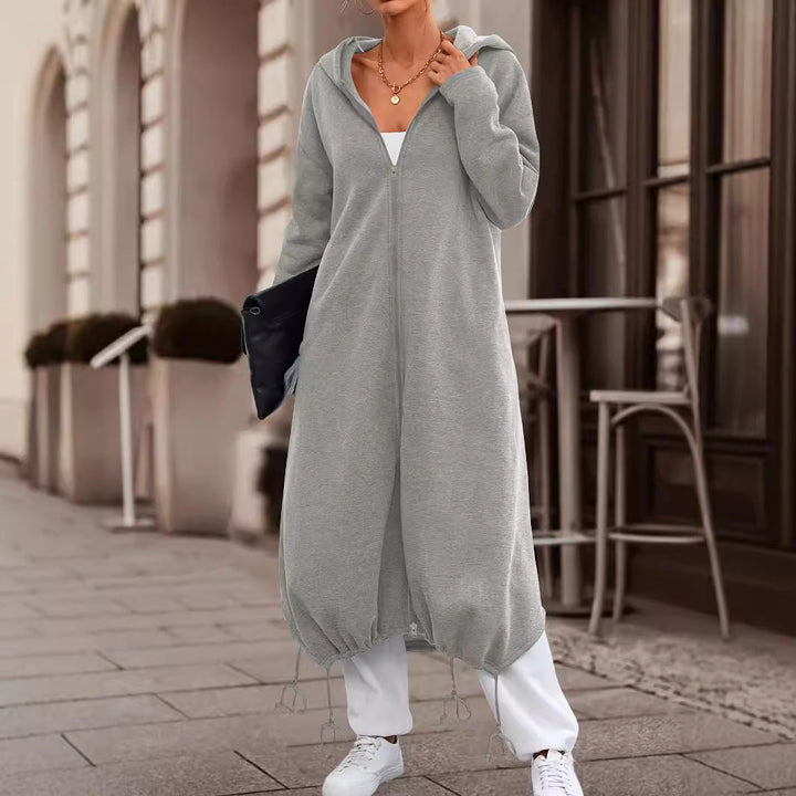 Levoire | Long, Épais, Veste Décontractée Unicolore Pour Femmes