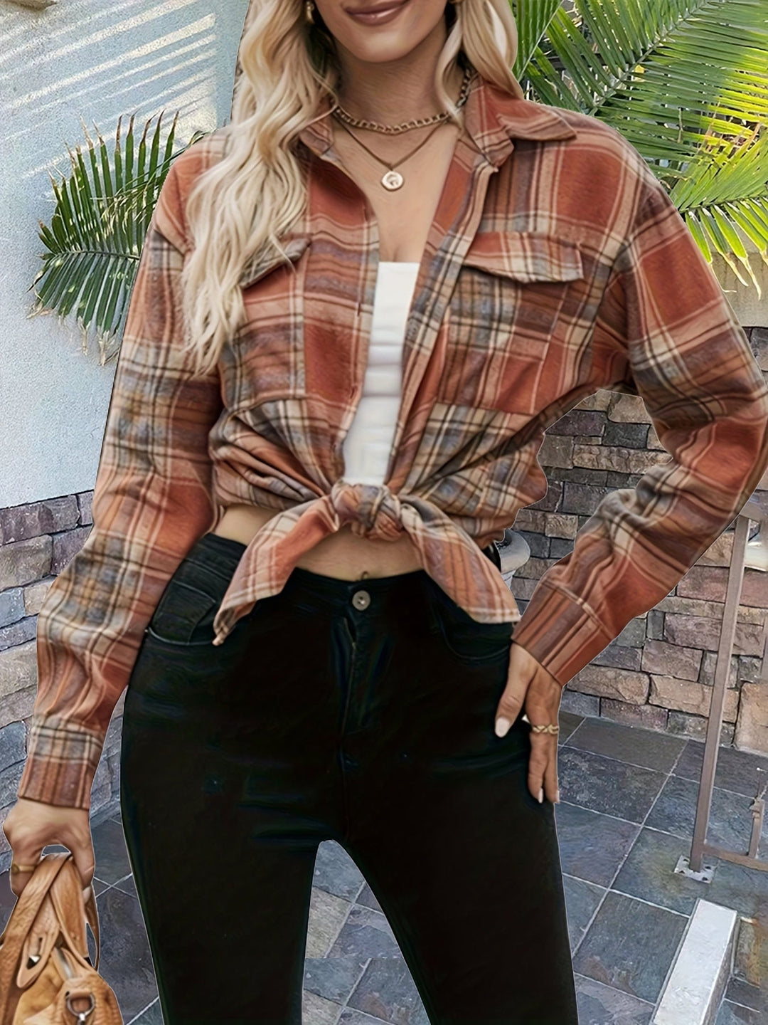 Levoire | Chemise À Manches Courtes À Motif Avec Bouton À L'Avant