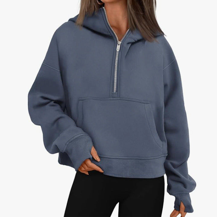 Levoire | Sweatshirt Fermeture Éclair Automne Bleu 1