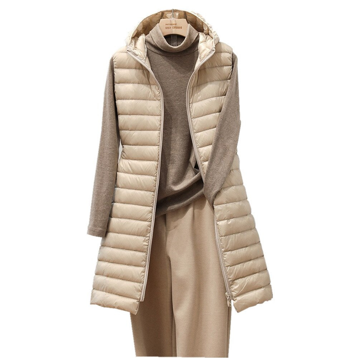Levoire | Gilet Matelassé Léger Avec Capuche Khaki