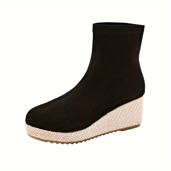 Levoire | Bottines À Talons Wedge Confortables Pour Femmes À Bout Rond