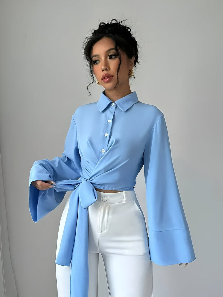 Levoire | Crop Top Avec Lien Et Manches Cloche