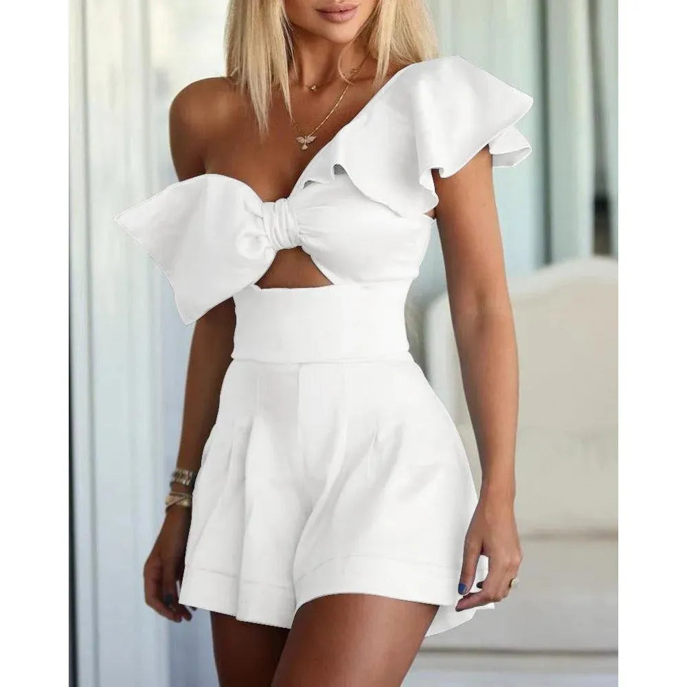 Levoire | Short en mélange avec des perles et un cordon