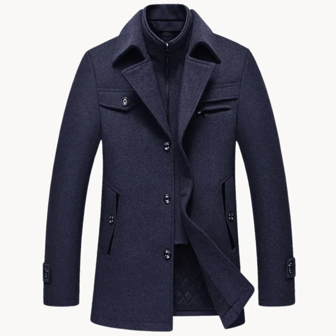 Levoire | Manteau en mélange de laine intemporel Bleu