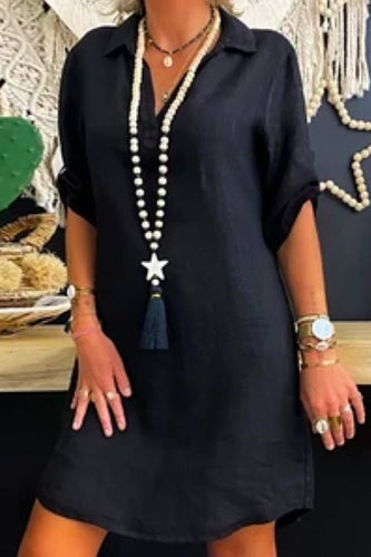 Levoire | Robe chemise à manches roulées