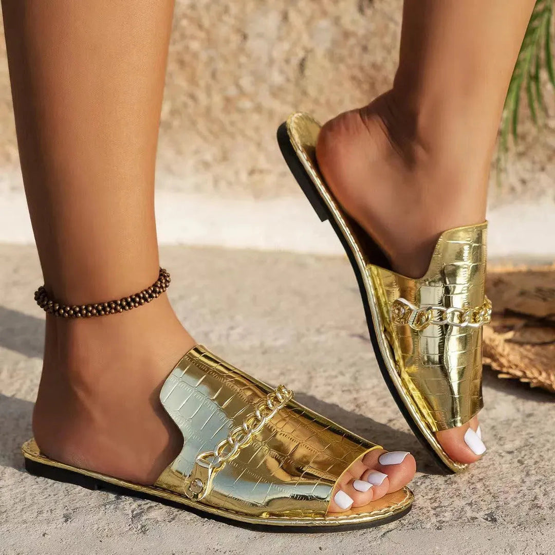 Levoire | Glamour sandales à chaîne – Luxe et style pour l'été !