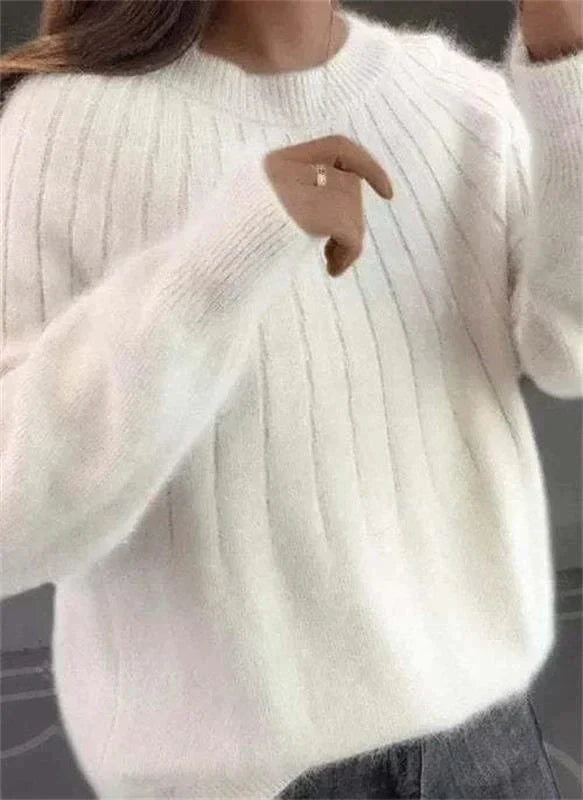 Levoire | Pull Moelleux En Tricot Pour Femmes Blanc Taille unique