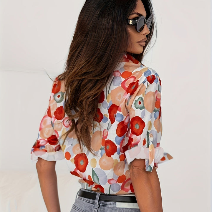 Levoire | Chemise À Manches Longues À Motif Floral Coupe Décontractée Et Boutons