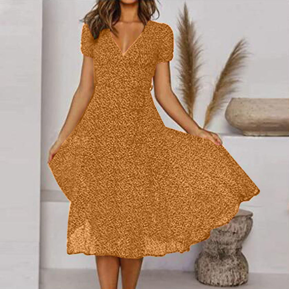 Levoire | Robe À Décolleté En V Pour Femmes Jaune