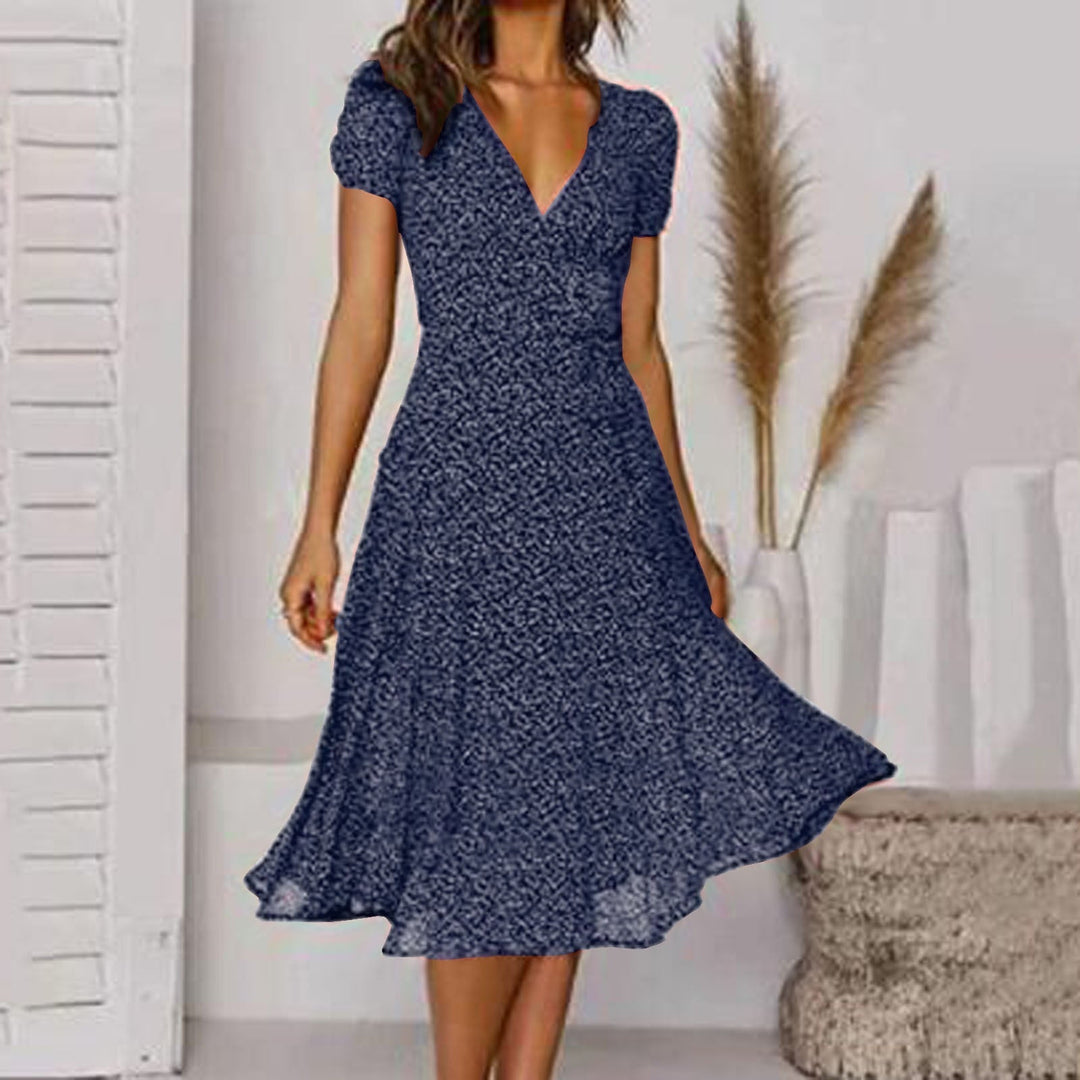 Levoire | Robe À Décolleté En V Pour Femmes Bleu foncé
