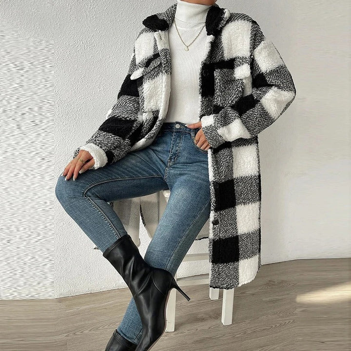Levoire | Chemise À Carreaux En Teddyfleece Noir