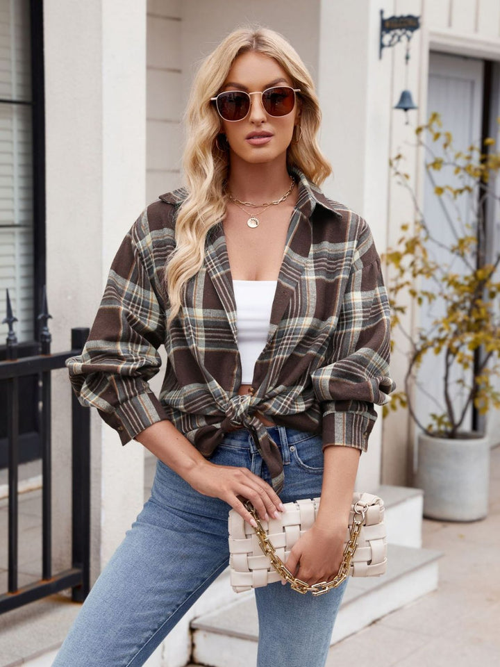 Levoire | Chemise À Carreaux À Manches Longues Et Poches