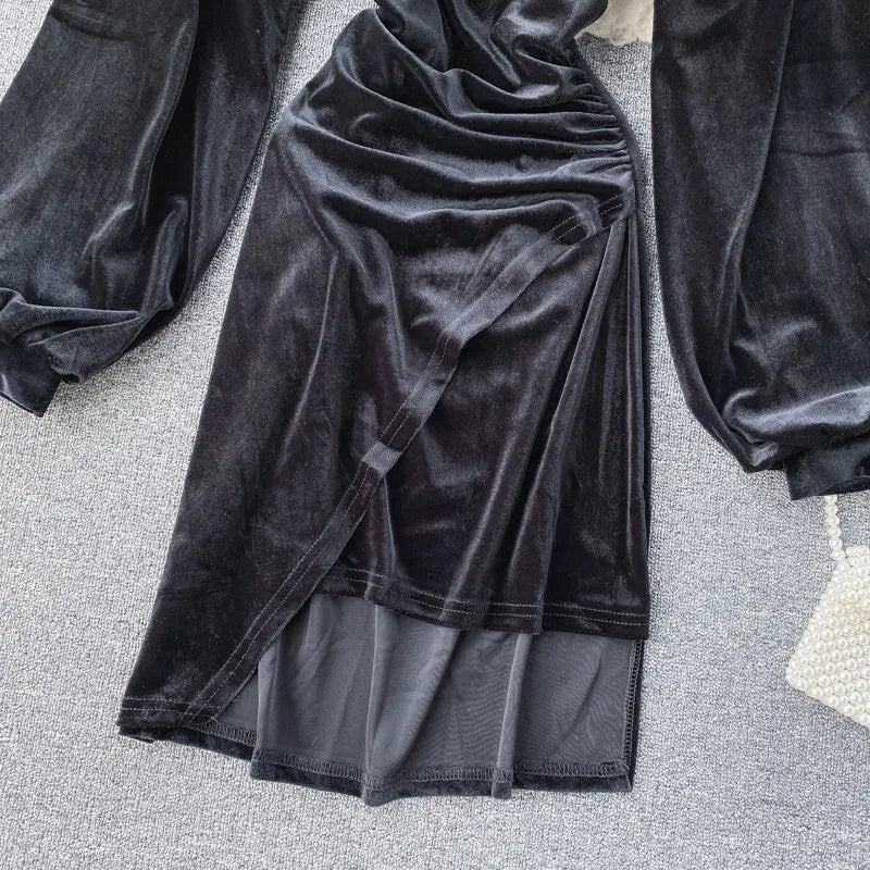 Levoire | Robe plissée sexy sur les hanches