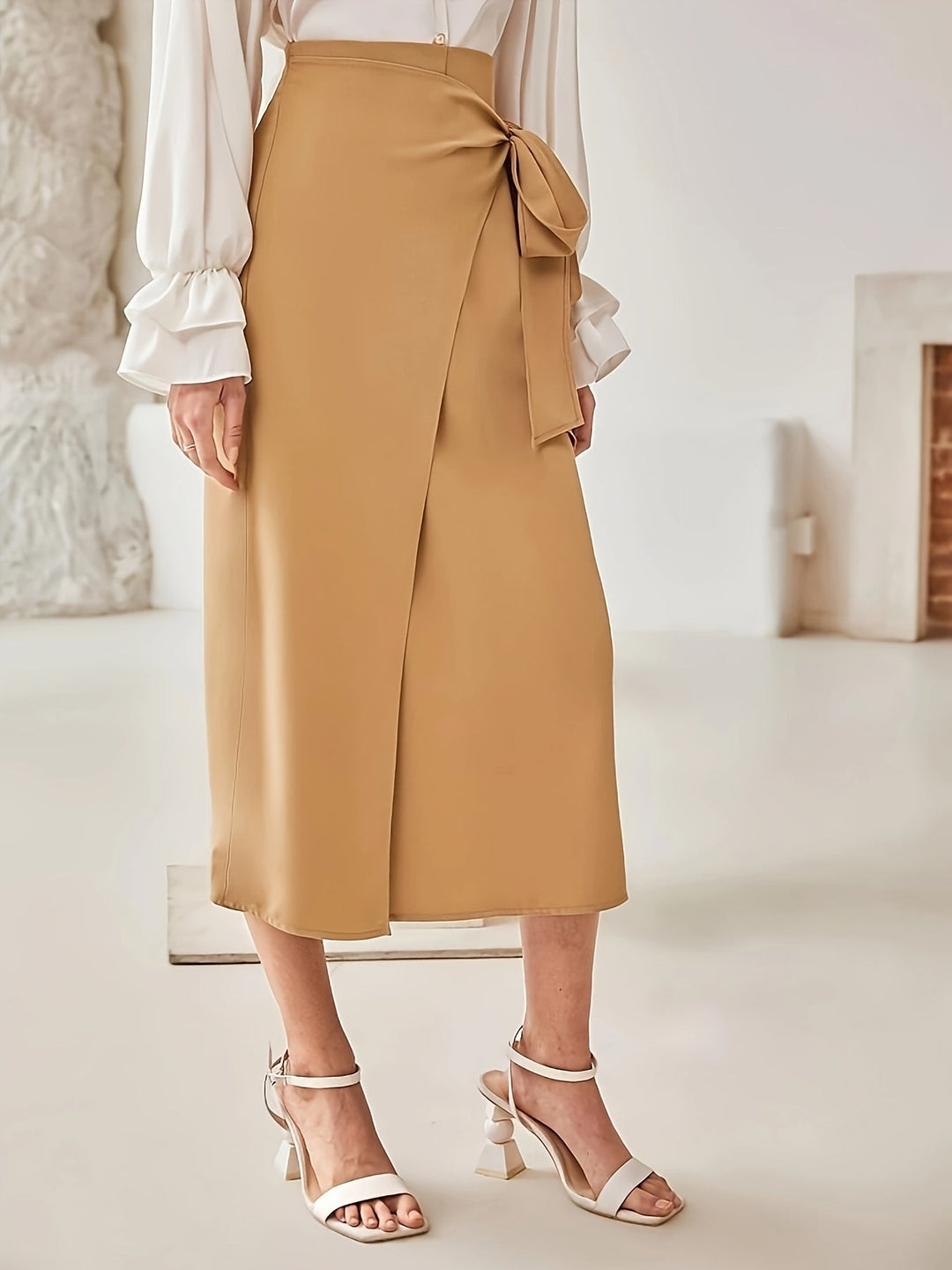 Levoire | Jupe Portefeuille Combinable Avec Boucle Et Taille Haute