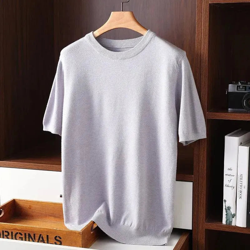 Levoire | T-shirt d'été léger pour hommes à manches courtes Helle Gris