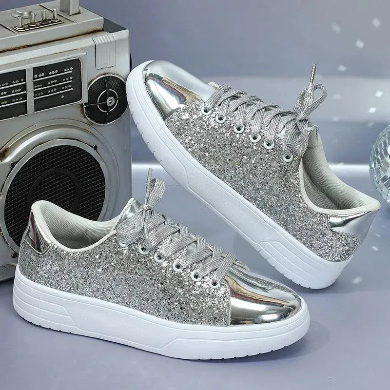 Levoire | Baskets scintillantes avec des paillettes Argent
