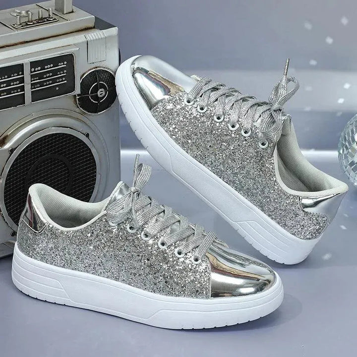 Levoire | Baskets scintillantes avec des paillettes Argent