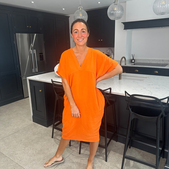 Levoire | Robe Midi Avec Décolleté En V