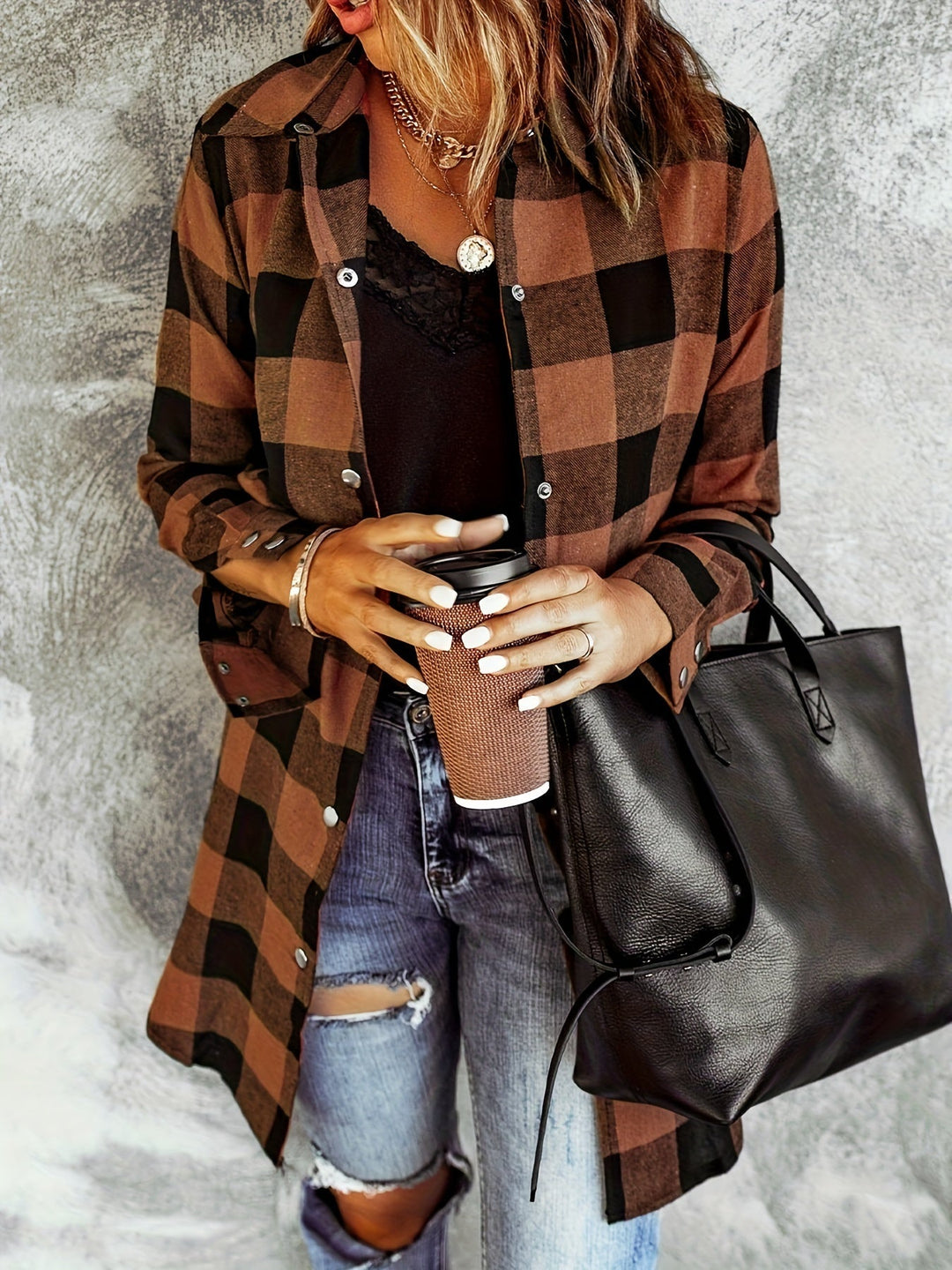 Levoire | Ruutu Rennosti Longue Manche Chemise