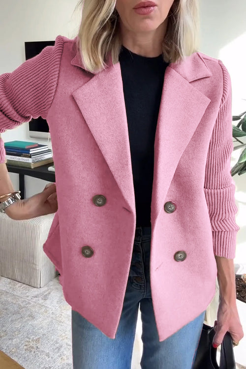 Levoire | Blazer Élégant Avec Des Manches Contrastées Rosa