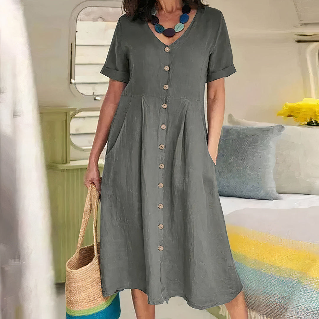 Levoire | Robe en coton décontractée Gris