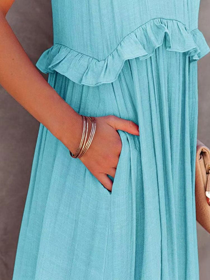 Levoire | Robe maxi sans bretelles avec volants