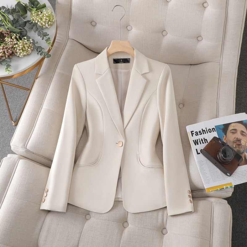 Levoire | Blazer Ajusté Pour Femme du Monde du Travail Contemporain Blanc cassé