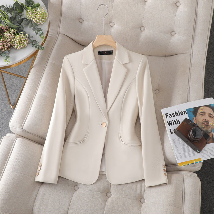 Levoire | Blazer Ajusté Pour Femme du Monde du Travail Contemporain Blanc cassé