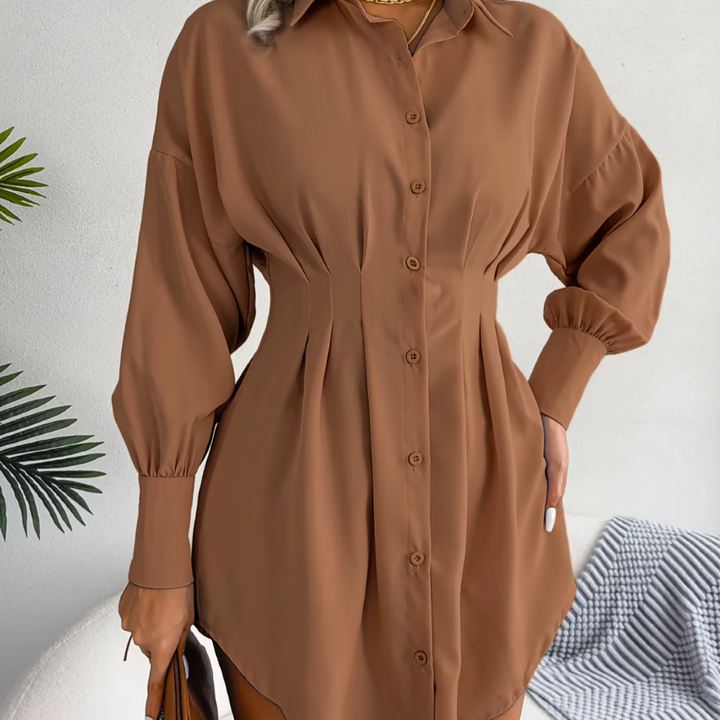 Levoire | Robe Chemise Élégante Avec Taille Ajustée Braun