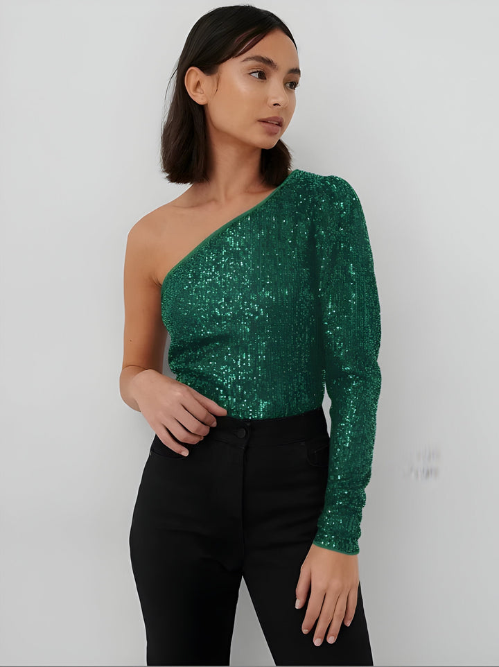 Levoire | Top À Une Épaule Glamouröös Vert