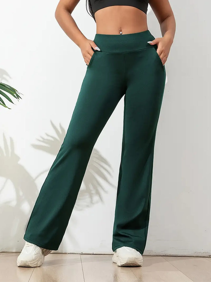 Levoire | Pantalon De Yoga Taille Haute Pour Femmes Vert