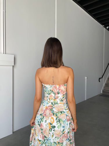 Levoire | Robe Maxi Sans Manches Florale Pour Femmes