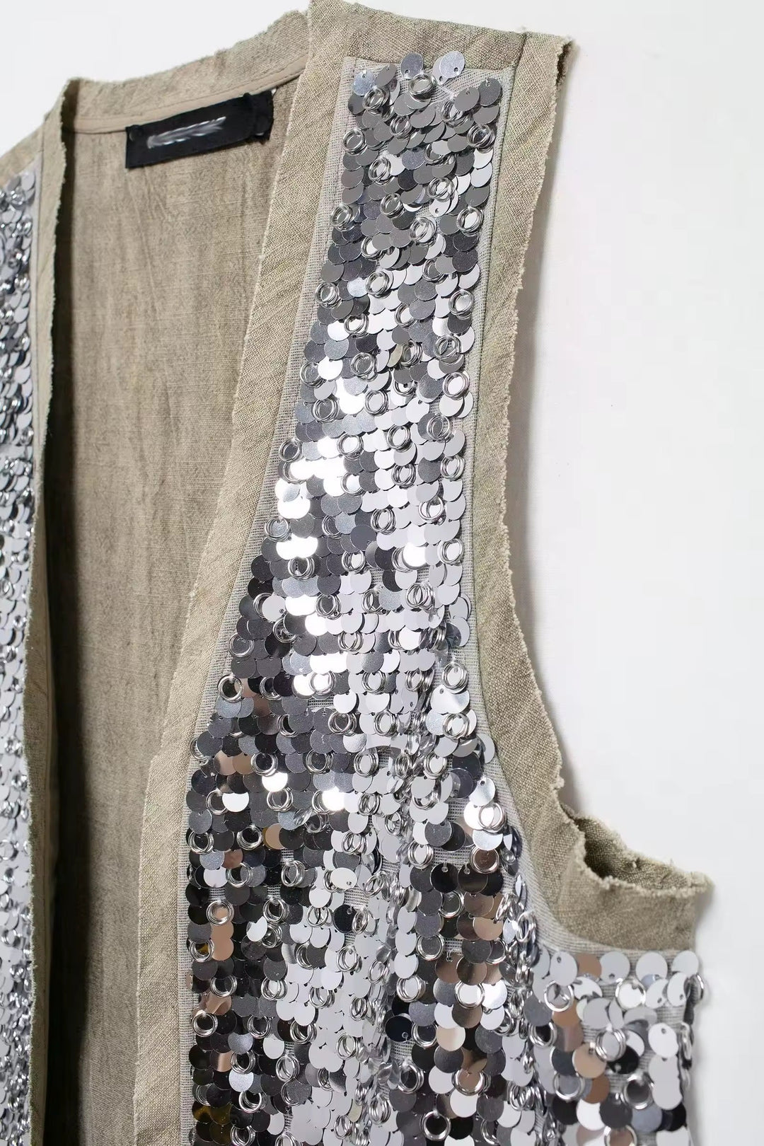 Levoire | Veste Et Mini-Jupe En Sequins Glamour En Argent