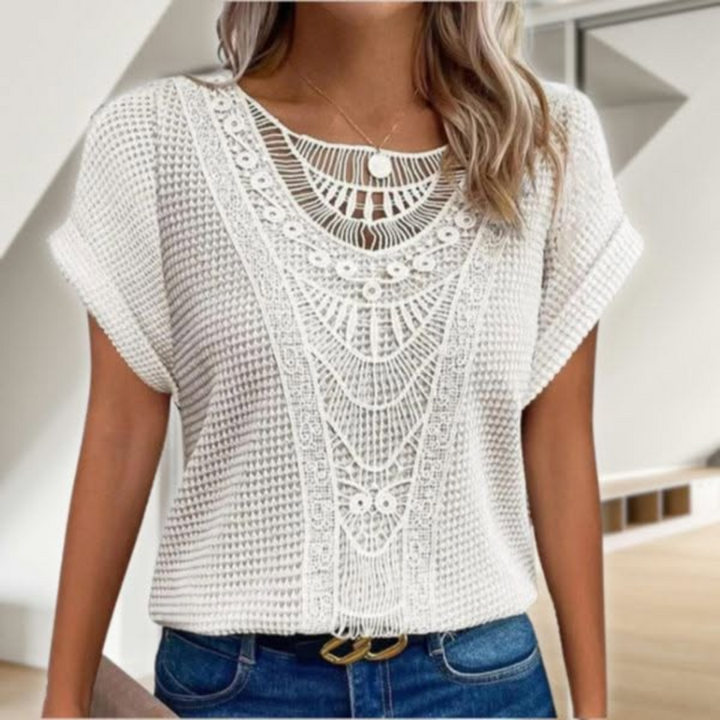 Levoire | Top En Dentelle Chic Et Élégant Blanc
