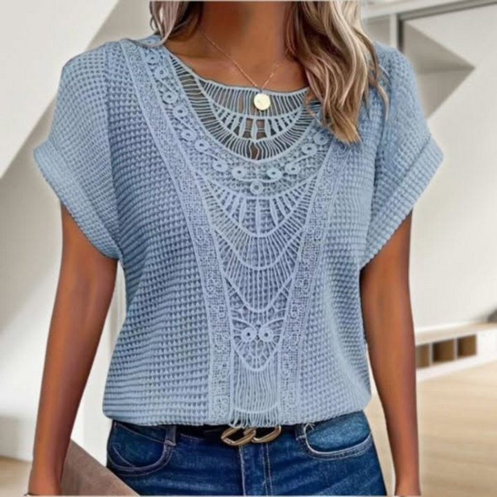 Levoire | Top En Dentelle Chic Et Élégant Bleu clair
