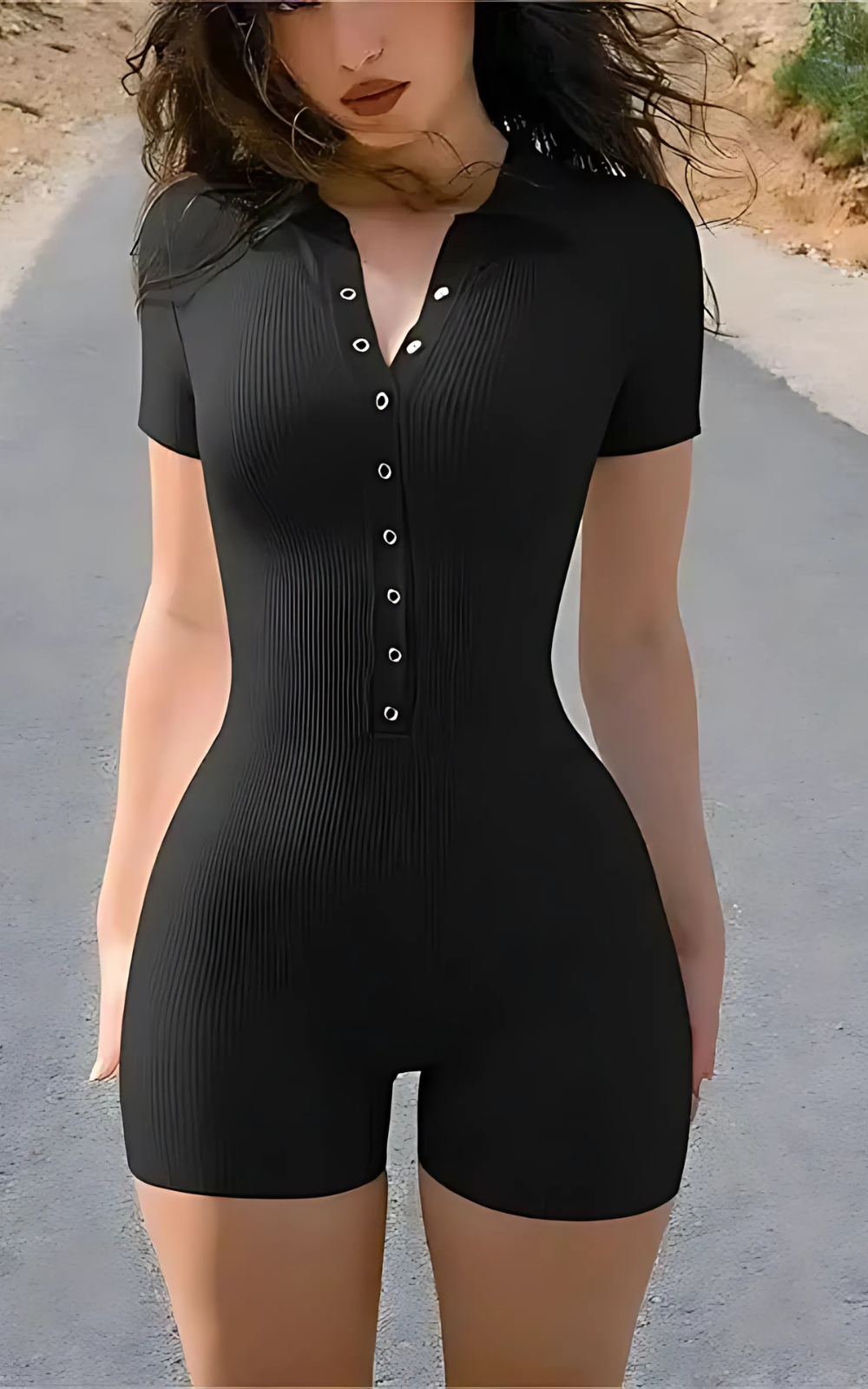 Levoire | Femme Sexy Élégance Noir À Décolleté En V