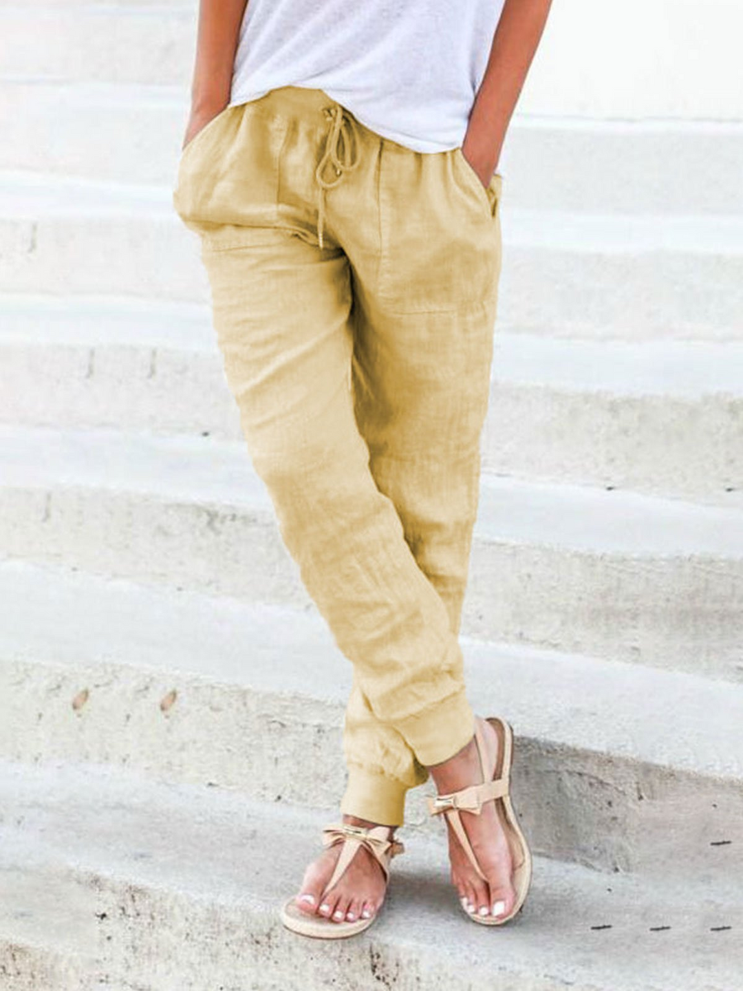 Levoire | Pantalon Confortable Pour Femmes Jaune