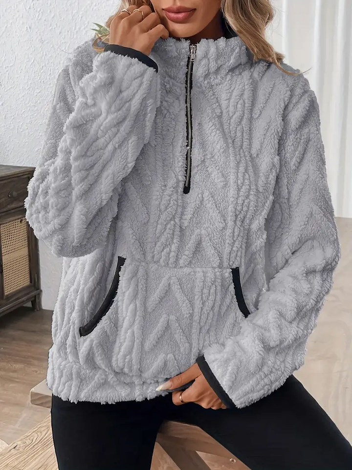 Levoire | Sweat À Capuche Pour Femmes Avec Capuche Et Pratique Demi-Fermeture Éclair